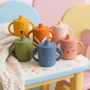 Schnabeltasse, Trinkbecher Baby, Silikon Trinkbecher, Babygeschenk, Baby, Geburt, Trinkbecher, Tasse Baby