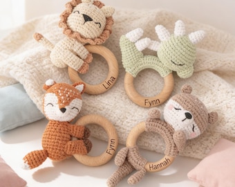 Rassel Baby, Babyrassel, Babygeschenk Geburt, Greifling, Geschenk Geburt, Baby, Montessori, Baby Geburt, Taufe, baby gift