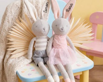 Kuscheltier personalisiert, Kuscheltier Baby, Babygeschenk Geburt, Babygeschenk, Kuscheltier mit Namen, Geschenk Geburt, Kuscheltier Hase