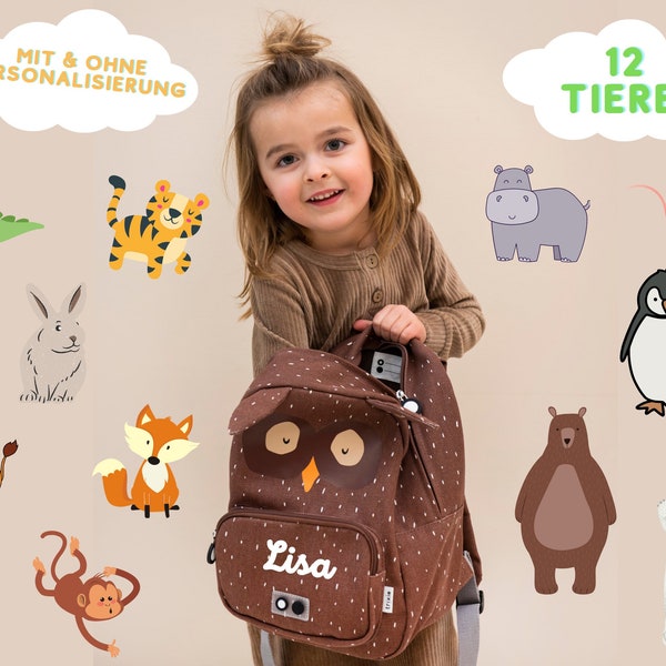 Children's backpack with name, backpack animal, Trixie backpack, kindergarten backpack personalized, backpack for children, children's gift