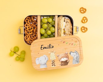 Kinder Brotdose, Brotdose personalisiert, Geschenke für Kinder, Edelstahl Brotdose, Vesperdose, Lunchbox, Kita Start, Einschulung