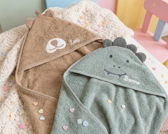 Kapuzenhandtuch mit Namen, Kapuzenhandtuch personalisiert, Babyhandtuch personalisiert, Geschenke zur Geburt, Kapuzenhandtuch Baby