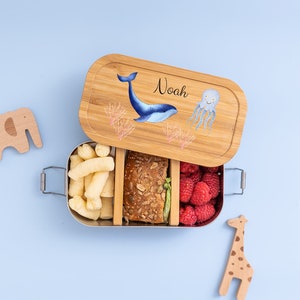 Brotdose Kinder, Brotdose Junge, Personalisierte Brotdose, Brotdose Kindergarten, Brotdose Wal, Lunchbox Kinder, Vesperdose