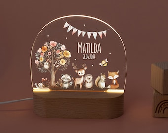 Babygeschenke, Baby Mädchen, Geburtsgeschenk Mädchen, Babyzimmer, Wickelkommode, Nachttischlampe, Nachtlicht, Taufe Mädchen