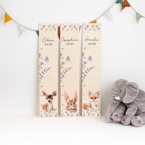 Messlatte Mädchen, Messlatte, Taufe Mädchen, Baby Geschenk Mädchen, Messleiste personalisiert, Wachstumstabelle, Kinderzimmer Mädchen