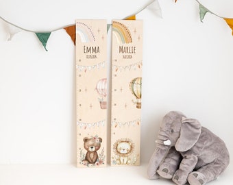 Messlatte Löwe, Messlatte Bär, Taufgeschenk, Baby Geschenk, Messlatte personalisiert, Kindermesslatte, Kinderzimmer Deko
