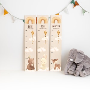 Messlatte Kinder, Messlatte Kinder Holz, Messlatte personalisiert, Kindermesslatte, Messlatte Hase, Holzmesslatte Kinder