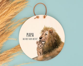 First Father's Day, Father's Day Gift, Papa Lion, Father's Day Gifts, Papa Gift, Best Papa, Papa Wooden Sign