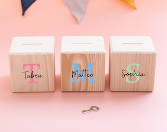 Spardose personalisiert, Spardose, Spardose Kind, Personalisierte Spardose, Spardose Holz, Spardose Baby, Spardose mit Namen