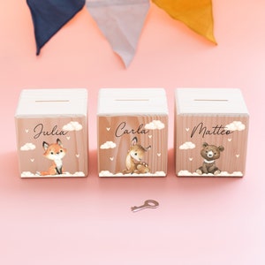 Baby Spardose, Spardose Taufe, Spardose Kinder, Holz Spardose, Kinderspardose, Spardose personalisiert, Geldgeschenk, Sparschwein