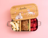 Brotdose Einhorn, Brotdose Personalisiert, Brotdose Mädchen, Einhorn, Lunchbox Kinder, Mädchen Geschenk, Vesperdose, Vesperbox
