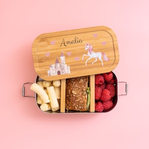 Brotdose Einhorn, Brotdose personalisiert, Brotdose Mädchen, Einhorn, Lunchbox Kinder, Mädchen Geschenk, Vesperdose, Vesperbox