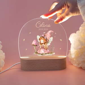 Nachtlicht Mädchen, Nachtlicht Fee, Geburtsgeschenk Mädchen, Taufe Mädchen, Geschenk Geburt, Babyzimmer Mädchen, Nachtlampe, Baby Lampe
