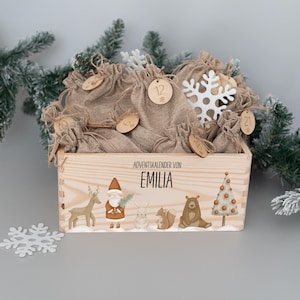 Adventskiste Kinder, Adventskalender zum Befüllen, Adventskalender Kinder, Adventskalender Kiste, Adventsbox, Adventskalender Holzkiste