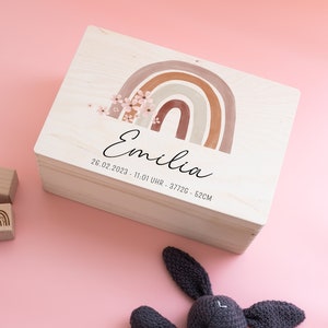 Erinnerungskiste Baby, Erinnerungskiste, Erinnerungsbox, Babygeschenke, Holzkiste personalisiert, Taufe, boîte à souvenir bébé