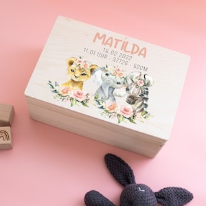 Erinnerungskiste Geburt, Personalisierte Erinnerungskiste, Erinnerungskiste Baby, Geburt Geschenk, Taufe Geschenk, Taufgeschenk Holzkiste