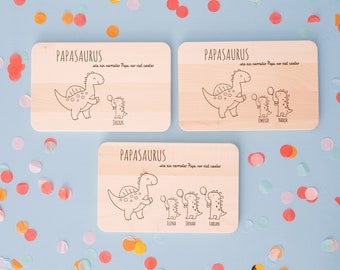Vatertagsgeschenk, Papa Geschenk, Vatertag, Papasaurus, Vatertagsgeschenk Baby, Frühstücksbrett Papa, Geschenk für Männer, Papa
