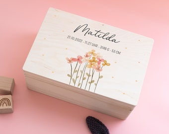 Erinnerungskiste Baby, Taufgeschenk Mädchen, Erinnerungsbox Baby, Geschenk Geburt, Baby Mädchen, Baby gift, memory box