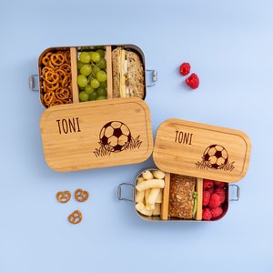 Brotdose Fußball, Brotdose Kinder, Fussball Geschenk, Schulanfang Junge Geschenk, Kindergeschenke, Brotdose Edelstahl Fussball