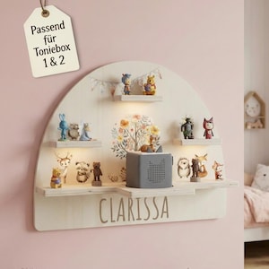Étagère Tonie, décoration chambre d'enfant, cadeau de baptême, chambre de fille, chambre de garçon, animaux de la forêt, Toniebox 2