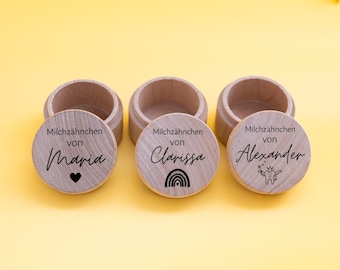 Zahndose Mädchen, Zahndose Junge, Zahndose mit Name, Milchzahndose, Zahndose Holz, Zahnfee, Zahndose personalisiert