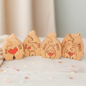 Bärenfamilie, Familienpuzzle, Familie Geschenk, Geschenk für Mama, Geschenk für Papa, Einzugsgeschenk Familie, Vatertag, Muttertag