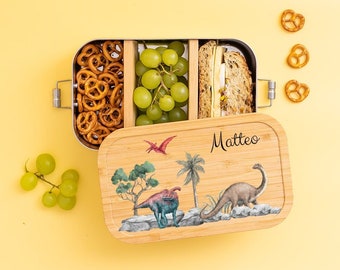 Lunch box personnalisée, lunch box dino, lunch box enfant, lunch box inox enfant, rentrée scolaire garçon, dino, lunch box dino