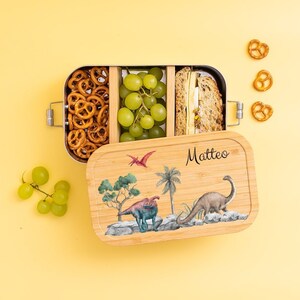 Lunch box personalized, lunch box dino, lunch box children, stainless steel lunch box children, back to school boy, dino, dino lunch box