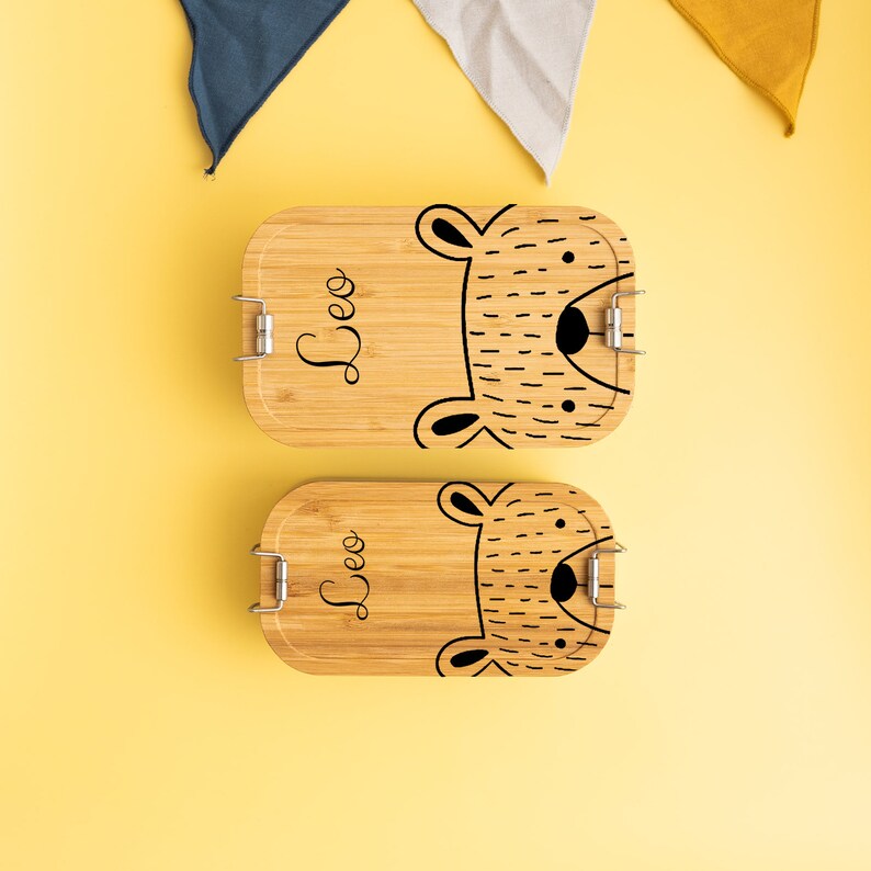 Personalized Lunch Box Lunch Box Bear Lunch Box Children Etsy