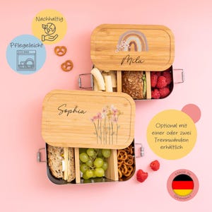 Brotdose Mädchen, Brotdose personalisiert, Brotdose Kinder, Schulanfang Mädchen, Regenbogen Brotdose, Brotdose Kindergarten