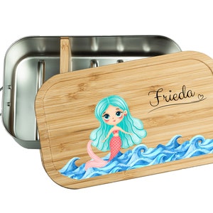 Lunch box mermaid, lunch box personalized princess, lunch box for girls, lunch box mermaid, lunch box