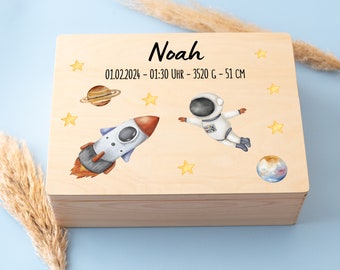 Boîte à souvenirs spatiale, boîte à souvenirs pour garçons, astronaute, boîte à souvenirs spatiale, cadeau bébé astronaute, bébé espace univers