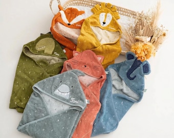 Kapuzenhandtuch, Kapuzenhandtuch mit Namen, Babygeschenk, Babyhandtuch mit Kapuze, Handtuch Baby