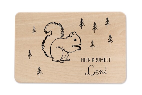 Buy Board Squirrel, Board Personalized, Baby Gift Birth, Wooden Board  Personalized, Breakfast Board Kids Online in India - Etsy