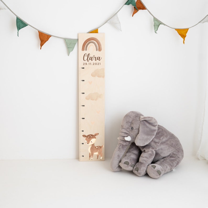 Children's measuring stick, children's wooden measuring stick, baptism gift, personalized measuring stick, children's measuring stick, measuring stick, children's room image 4