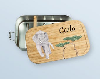 Brotdose personalisiert, Brotdose Kinder, Personalisierte Brotdose, Schulanfang Geschenk Junge, Brotdose Kindergarten, Brotdose Elefant