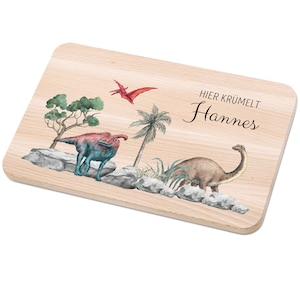 Dinosaur, breakfast board dino, board dino, gift dino, back to school boy, kindergarten boy, wooden board dino