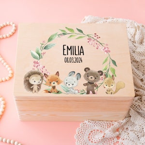 Erinnerungskiste Baby Mädchen, Personalisierte Erinnerungskiste, Erinnerungskiste Baby, Geburt Geschenk, Mädchen Geschenk