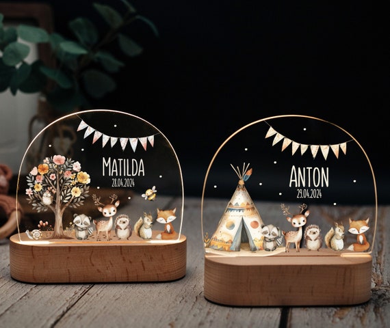 Nachtlicht Baby, Geschenk Geburt, Babygeschenke, Geburt, Baby gift, Nachtlicht personalisiert, Taufe, Geburt Geschenk Junge, Babylampe