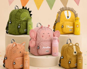 Set composto da zaino e borraccia personalizzati, zaino personalizzato Trixie, zaino per bambini, borraccia Trixie, asilo, ritorno a scuola