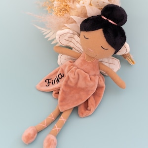Plush toy fairy, personalized cuddly toy, baby stuffed toy, fairy, gift for birth girl, cuddly toy doll image 5
