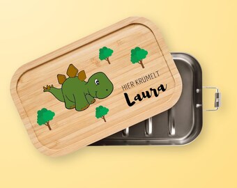 Brotdose personalisiert, Brotdose Kinder, Personalisierte Brotdose, Schulanfang Geschenk, Brotdose Kindergarten, Brotdose Dino