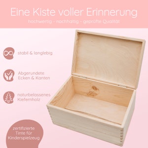 Erinnerungskiste Regenbogen, Erinnerungskiste Baby, Babygeschenke, Erinnerungsbox Baby, Taufe Mädchen zdjęcie 4