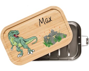 Lunch Box Boys, Lunch Box T-Rex, Boîte à lunch personnalisée, Gift Boy de la rentrée scolaire, Lunch Box Kindergarten, Dino Boy