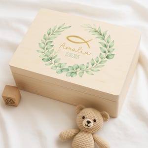 Erinnerungskiste Taufe, Taufbox, Taufe Geschenk, Taufgeschenk Junge, Taufgeschenk Mädchen, Holzkiste Taufe, Taufkiste