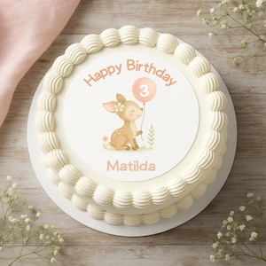 Decorazione per torta a forma di cervo, decorazione per torta per bambini, compleanno per bambini, decorazione per torta commestibile, decorazione per il primo compleanno, decorazione per torta, compleanno di una bambina