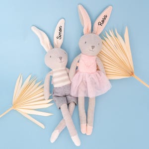 Personalized cuddly toy, baby cuddly toy, baby gift birth, baby gift, cuddly toy with name, gift birth, cuddly toy rabbit