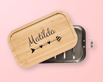 Personalisierte Brotdose, Brotdose Kinder, Brotbox Kinder, Brotdose personalisiert, Lunch box, Edelstahl Dose, Vesperdose