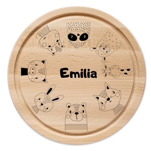 Frühstücksbrett Hase, Frühstücksbrett Kinder, Frühstücksbrett personalisiert, Baby Geschenk Geburt, Taufe Geschenk, Schneidebrett