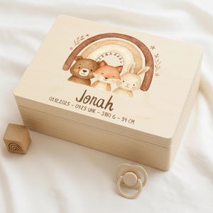 Erinnerungskiste Baby, Erinnerungskiste, Babygeschenk Geburt, Kiste Geburt, Erinnerungsbox Bär, boîte souvenir bébé